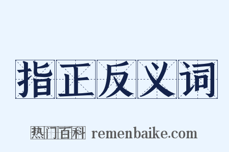 指正反义词是什么意思的图片